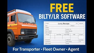 FreightBook LR Printing Software | Transport Management System & Bilty Management Software India