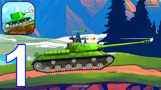 Tank Attack 5 - Gameplay Part 1 Levels 1-9 Tank 2D (iOS, Android Gameplay)