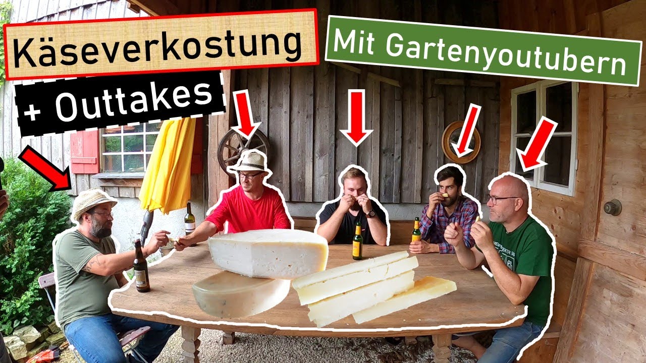 Käse verkosten 😋 Mit Max, Rigotti, Stefan, Lukas und dem Garten Gysi beim🧀 