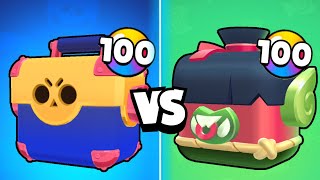 SIFIR HESAPTA 100 NORİ KUTUSU VS 100 MEGA KUTU AÇTIM !! BRAWL STARS