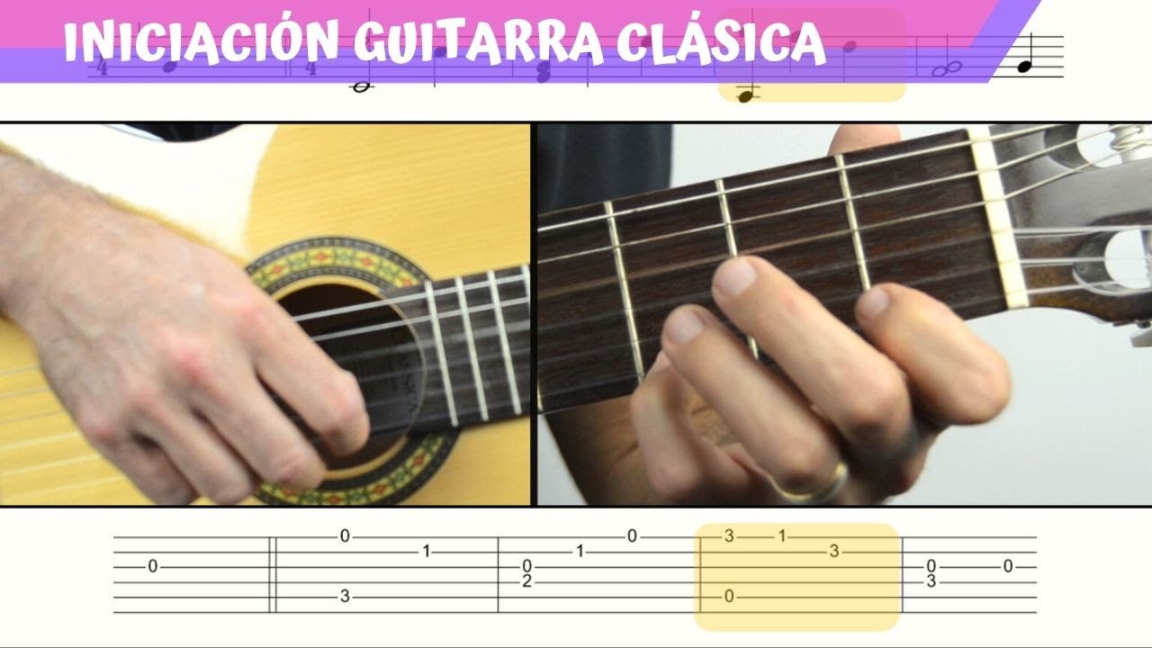 Andante (Sor) - Pieza INICIACION a guitarra clásica | TUTORIAL + PDF -  YouTube