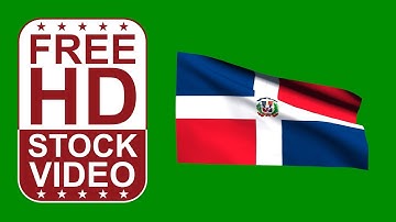Free Stock Videos – Dominican Republic flag waving on green screen 3D animation