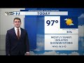 Hot with pop up shower or storm chances this afternoon.