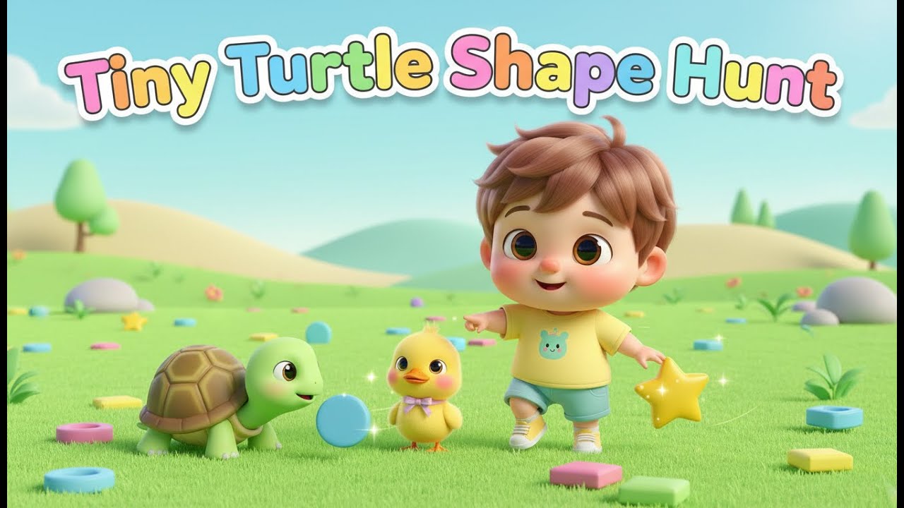 Tiny Turtle Shape Hunt – Nursery Rhyme, Toddler Learning, Animal Fun, and Shape Exploration