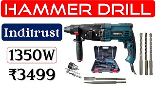 👉Inditrust 1350W Hammer Drill Review🔥हैमर ड्रिल🔥26 MM Hammer Drill Machine🔥Inditrust Hammer Drill
