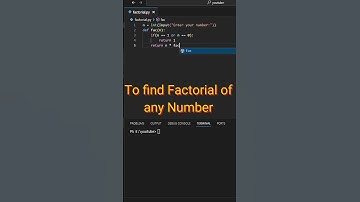 Factorial in Python | Beginner Friendly Hack #shorts