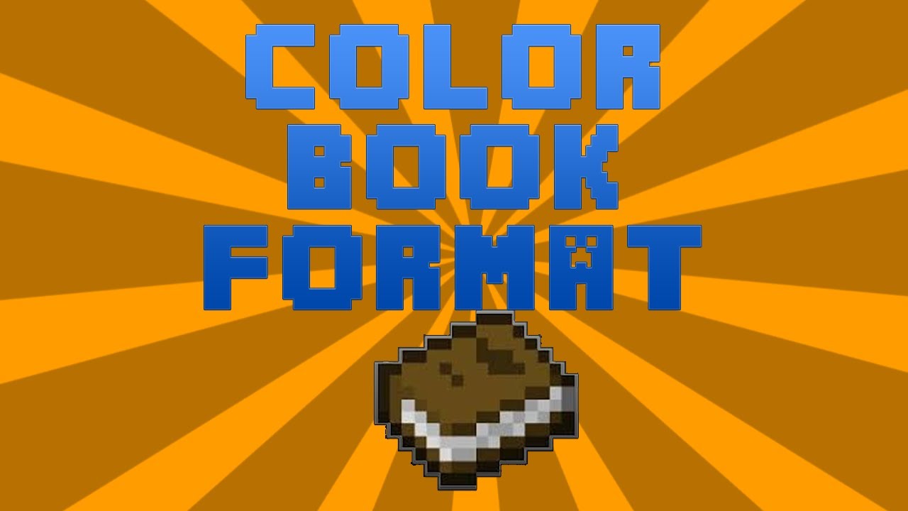 Minecraft Color Book Text Tutorial YouTube