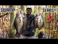 CATCHING SLAB CRAPPIE DEEP IN THE SWAMP!!! — Amazing Secret Location Produces Big Fish!