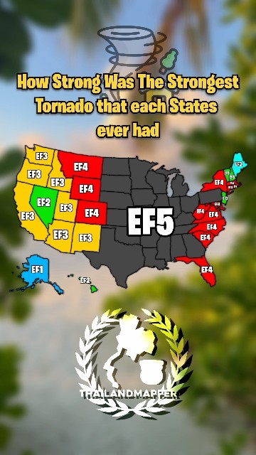 how Strong was the Strongest tornado that each States ever had #shorts ...