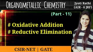 Oxidative addition reaction in Organometallic chemistry|Reductive elimination Csirnet|GATE in hindi