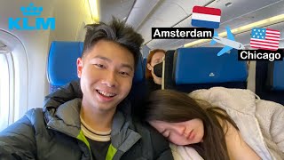 Klm B777-200Er Economy Class: Kl611 Amsterdam To Chicago