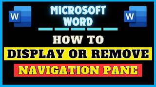 How to Display or Remove the Navigation Pane In Microsoft Word | Microsoft 365 Tutorial 👍