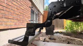 Adding new Lippert steps to a Glendale Titanium 28E33 after axle flip.