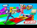 SFIDO I MIEI AMICI ALLA DEATHRUN DA 100 LIVELLI DI FORTNITE!