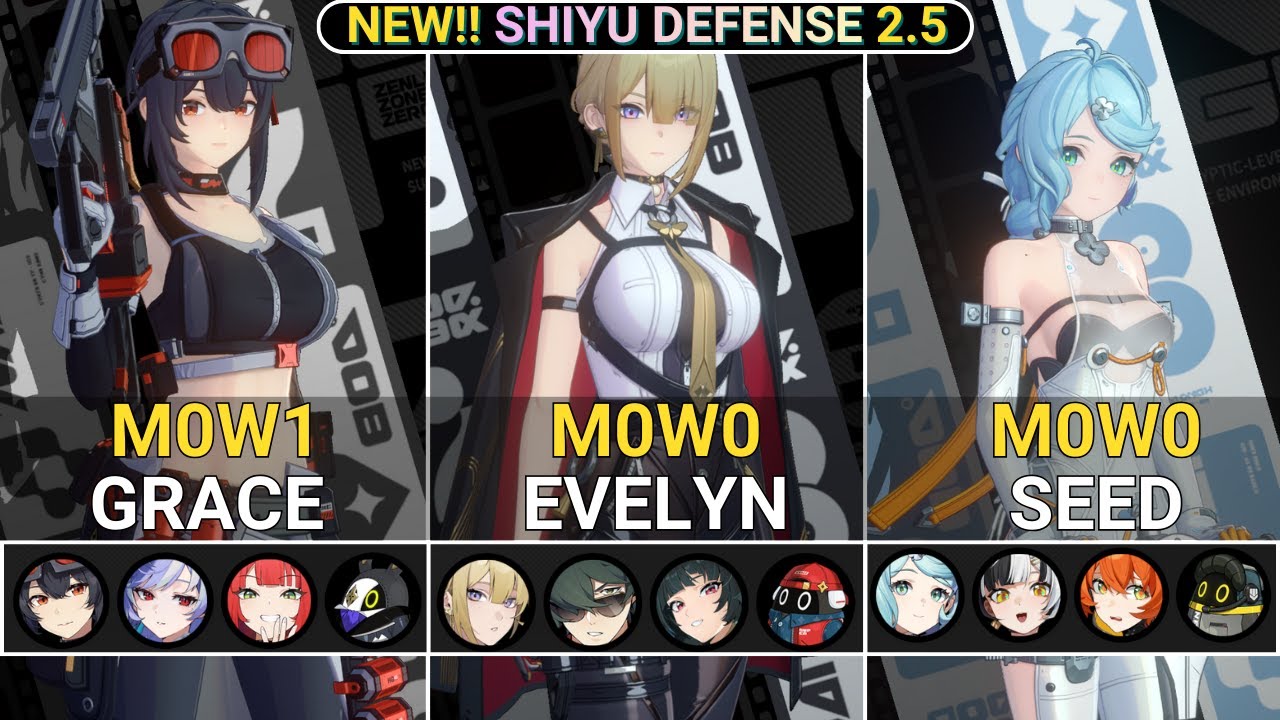 NEW SHIYU RESET! M0W1 Grace & M0W0 Evelyn & M0W0 Seed Showcase | NEW! Shiyu Defense ZZZ 2.5