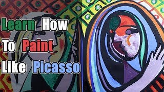 Learn How to Paint like Picasso | Girl Before A Mirror | Acrylic Painting Tutorial