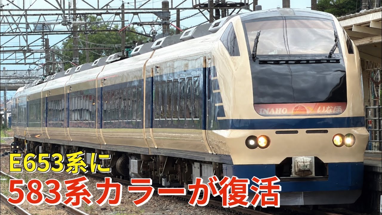 583系カラーのE653系が登場！！ 青15号の特急列車が復活！ 1車両ずつ