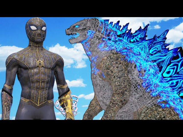 GODZILLA vs SPIDERMAN (Magic Suit) - EPIC BATTLE - YouTube