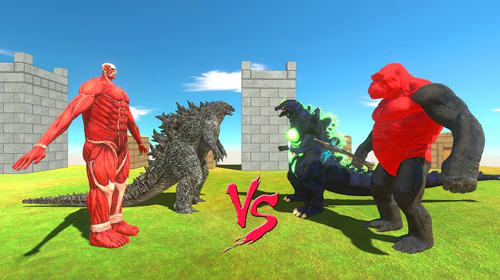 GODZILLA 2021 + COLOSSAL TITAN VS SUPER GODZILLA + KING KONG - Animal Revolt Battle Simulator