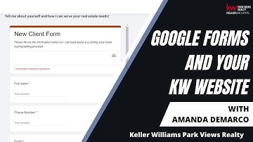 Google Forms and KW Website
