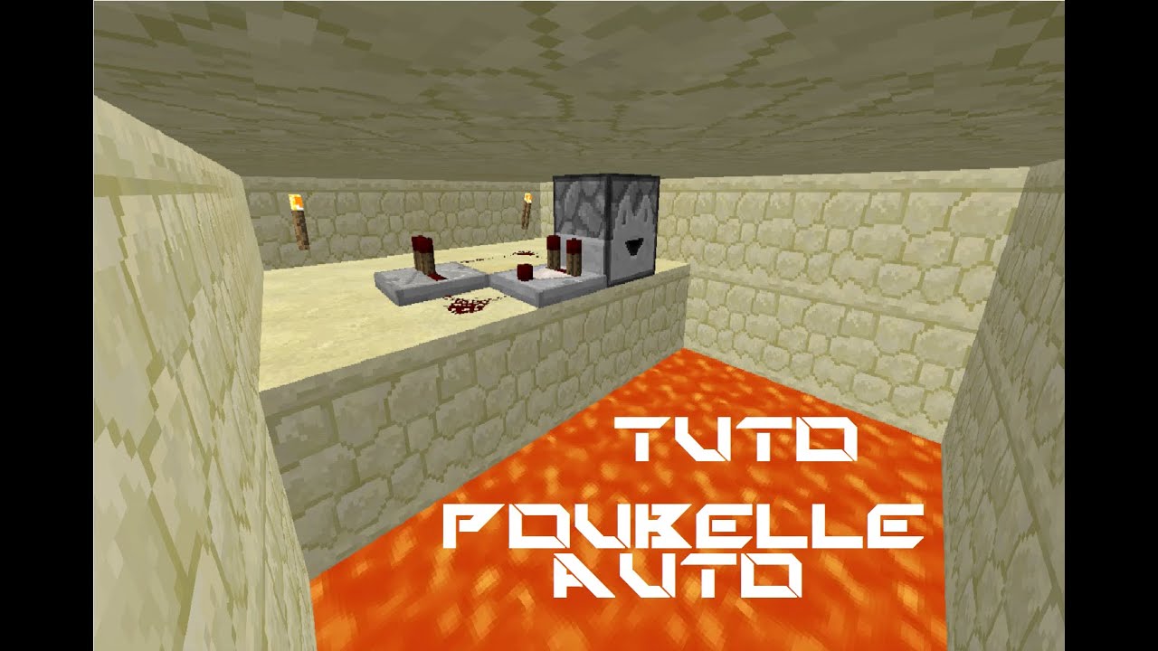 Minecraft | Tuto : Comment faire une poubelle automatique - YouTube
