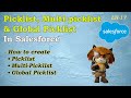 Picklist, Multi picklist & Global picklist in Salesforce LH-17 | Salesforce Complete Course 2024