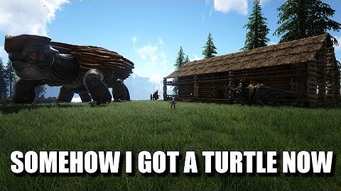 Build a House, Teamed Big Turtle in Ark Survival Evolved Fjordur Mods part 2