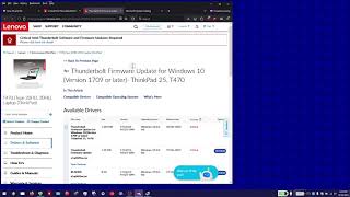 Manually Check Thunderbolt Firmware Version - ThinkPad T470 (crappy audio lol)