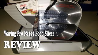 Waring Pro FS155 Professional Food Slicer 130W Motor Adjustable Steel Blade