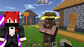 SO LUCKY ! SPAWNED NEAR THE VILLAGE IN FIRST DAY | MINECRAFT PE #1