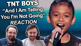 Singers Reaction/Review to 'TNT Boys - And I Am Telling You I'm Not Going (The World's Best)'