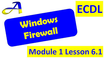 What is a Firewall, Lesson 6.1 ECDL/ICDL Module 1, Computer Essentials