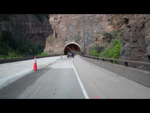 Westbound Interstate 70 Through Glenwood Canyon In Colorado