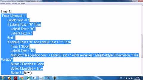 Tutorial - Como crear un juego de clicks en Visual Basic