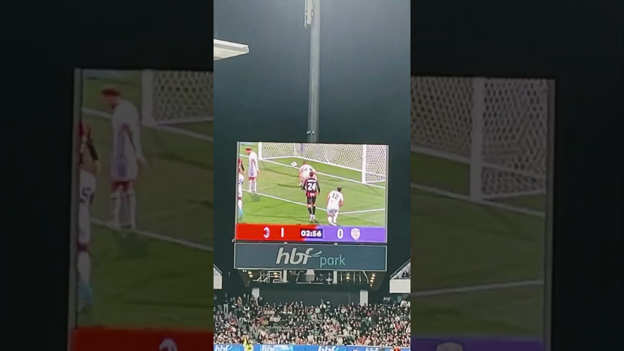 Ac Milan vs Perth glory Milan up by one in 2nd minute