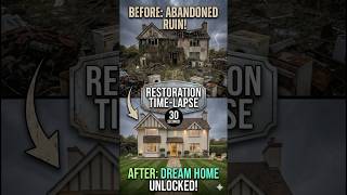 From Abandoned Ruin to Luxury Estate: Ultimate Home Renovation Time-Lapse 🏚️✨#shorts