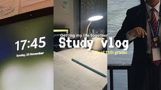 Getting my life together🍂|aesthetic study vlog 📚| highschool life in India 