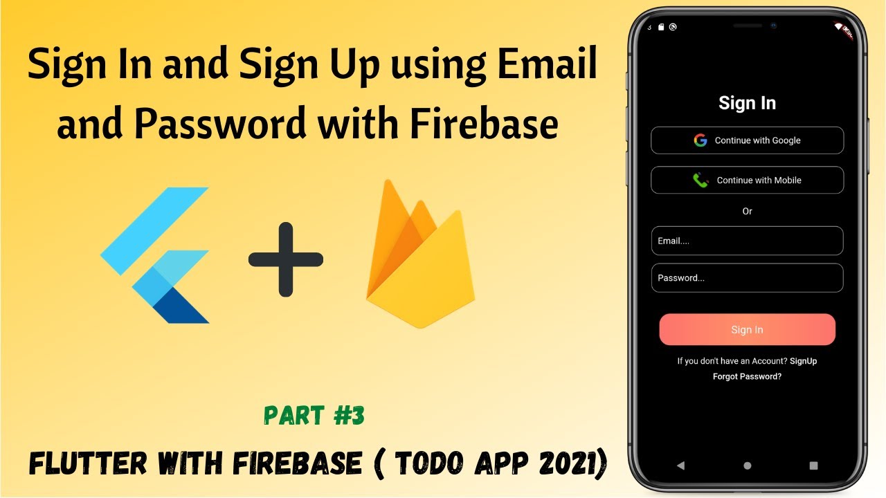 Free Course: Flutter Firebase Social Login App - Sign in with Facebook - Sign  in with Google Account - Sign in with Phone Number OTP Firebase Flutter  Null Safety from Coding Cafe