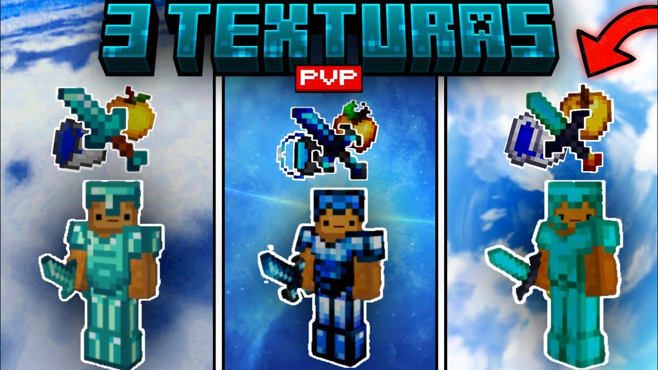 TOP 3 Mejores TEXTURAS Para PVP de Minecraft bedrock 26.X - YouTube