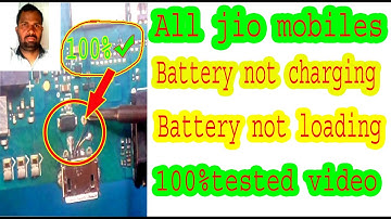 All jio mobiles battery not charging & battery not loading solution 100% working video