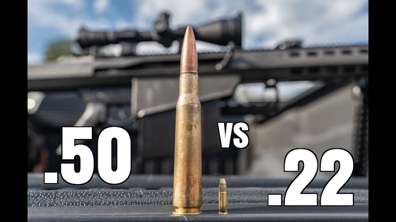 50 Bmg Vs 22 Lr Youtube