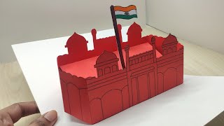 Handmade  3D Red Fort Popup Card For Republic Day screenshot 5