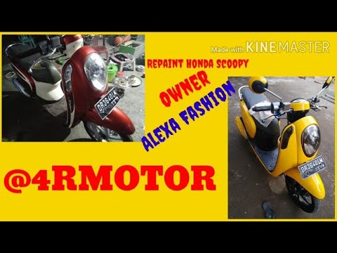 Repaint Honda Scoopy  KUNING  YouTube