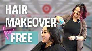 Hairstylist gives FREE hair makeover at Target