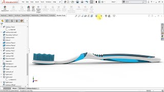 How to model a Toothbrush in SOLIDWORKS?