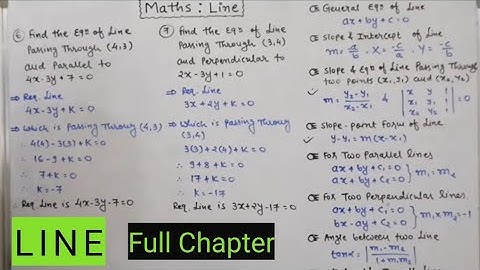 Line | Diploma Maths - 2 | GTU | Amit Pokar