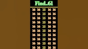 find the odds number 61 #puzzle #challenge #logicpuzzle  #maths #braintestsolution #numberpuzzles