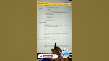 Programming in C :- 8. Executable Statements or Program Statements
