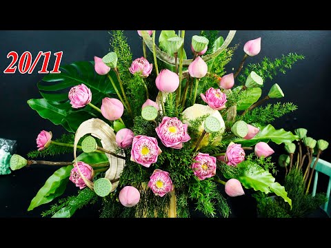 Video Cách cắm bình hoa Sen hồng ngày nhà giáo Việt Nam |... - youtube
