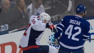 Kuznetsov celebrates like a bird after scoring